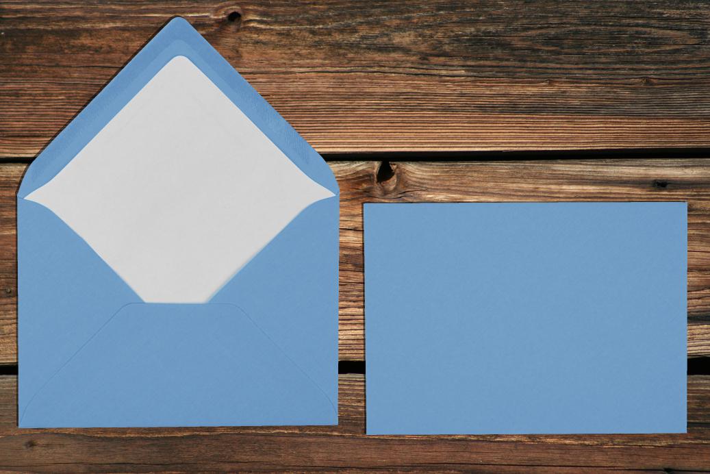 Briefhüllen mit Seidenfutter C6 114x162 mm Nassklebend Dunkelblau gerippt 100 g/qm